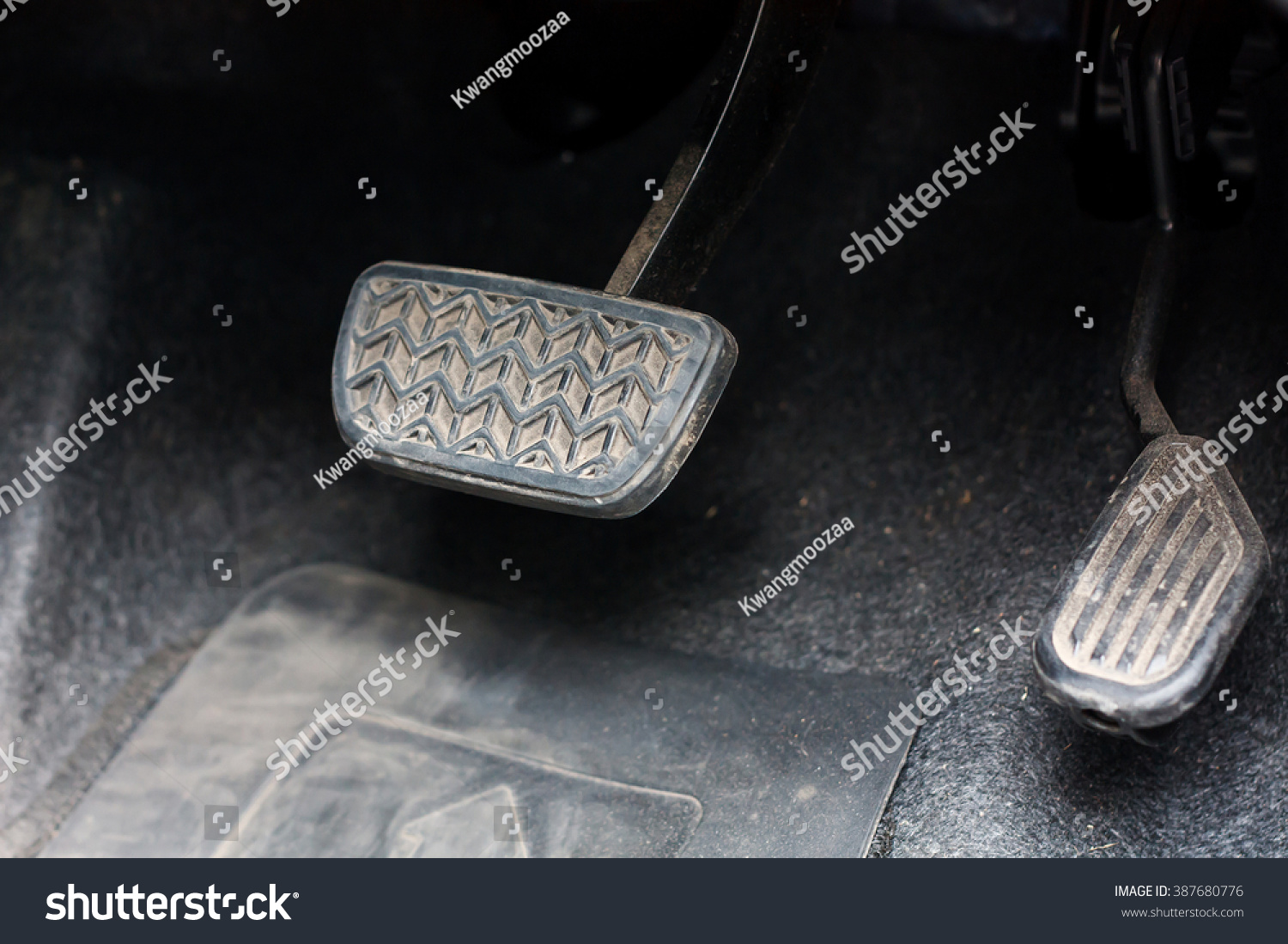 Brake Pedal And Accelerator Of The Car Stock Photo 387680776 : Shutterstock