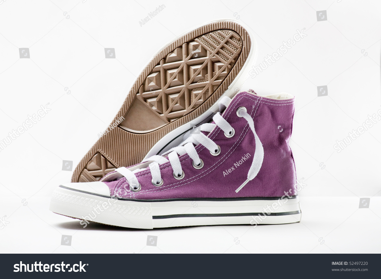 Brand New Purple Sneakers Stock Photo 52497220 : Shutterstock