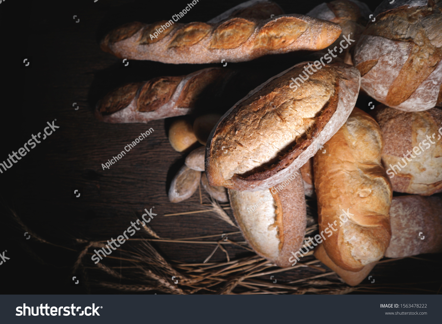 Bread Bakery Multigrain Boule Soft Rolls Stock Photo 1563478222