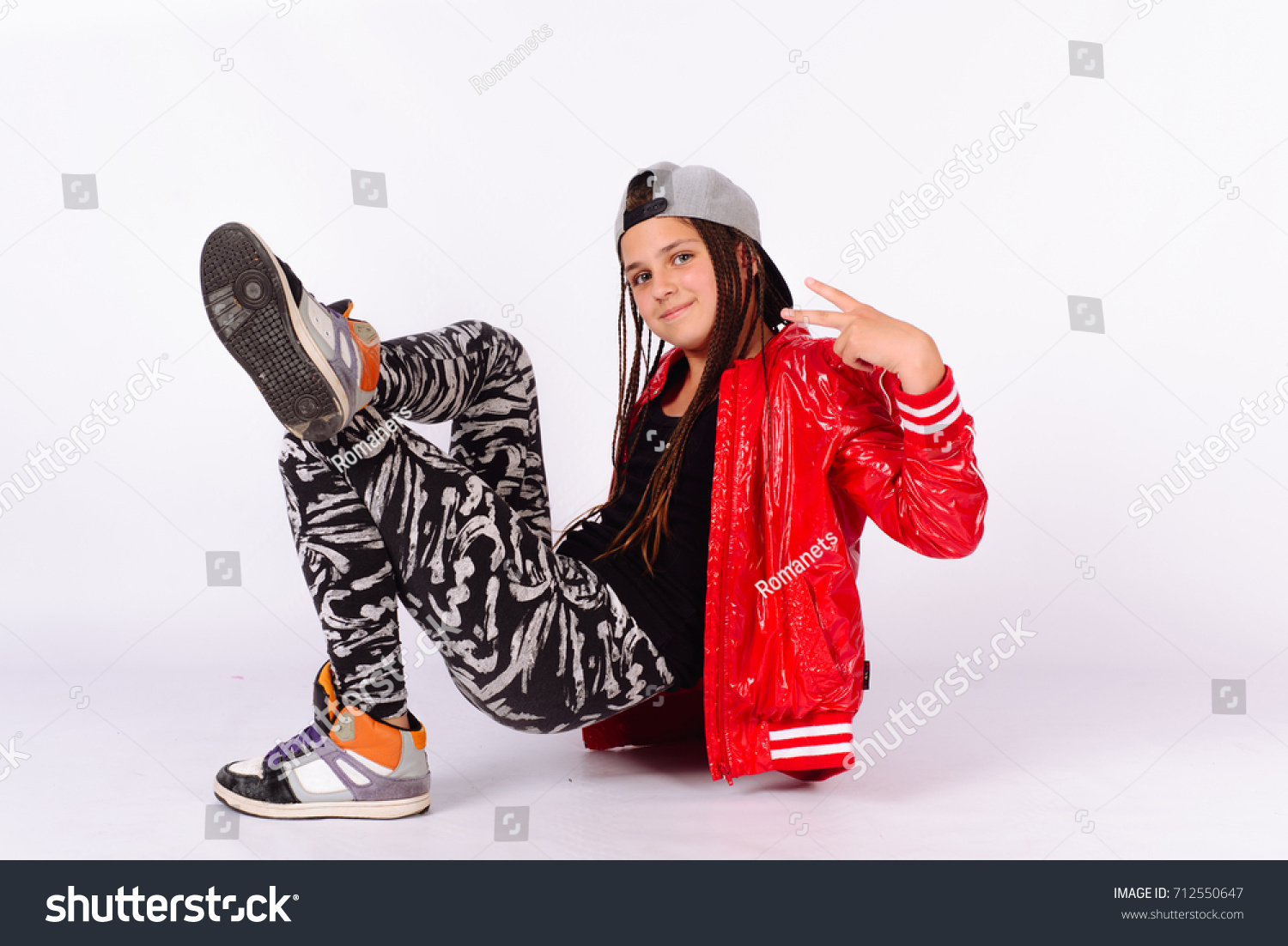 Break Dance Rap Hip Hop Girl Stock Photo Edit Now 712550647