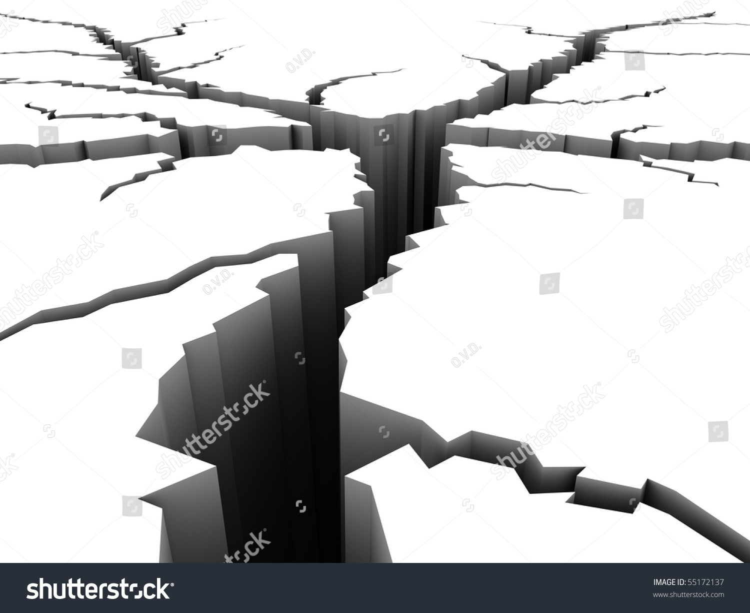 Breaking Cleft Earth Ground Concept Stock Photo 55172137 : Shutterstock