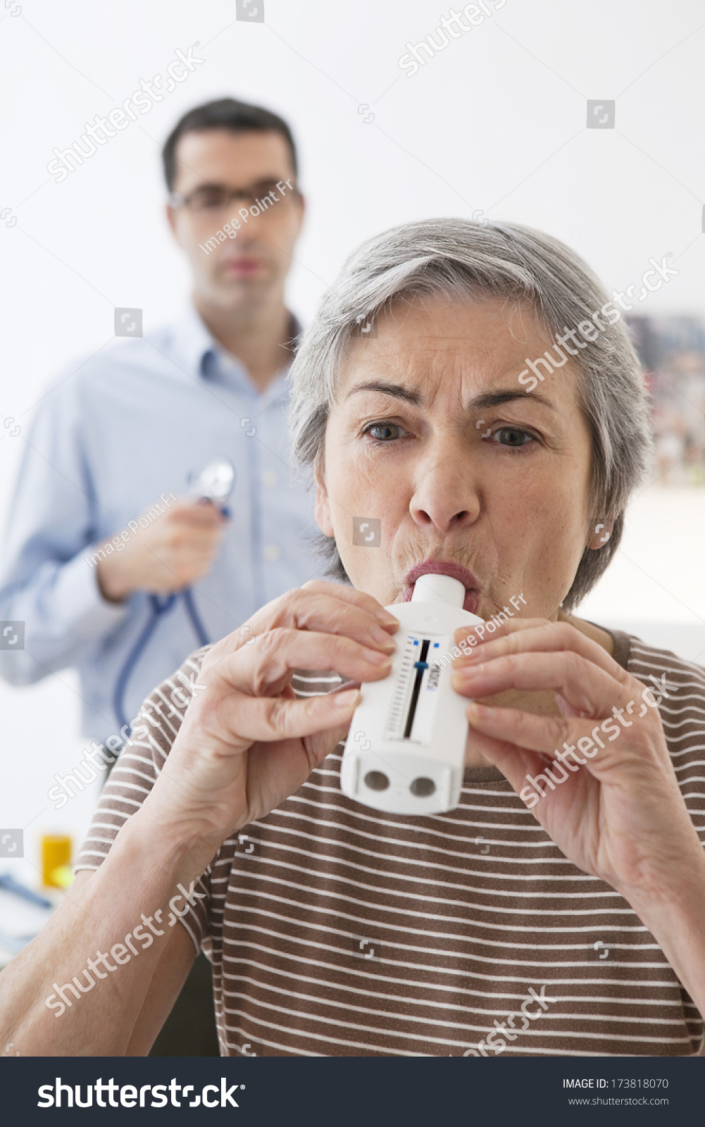 Breathing, Spirometry Elderly P. Stock Photo 173818070 : Shutterstock