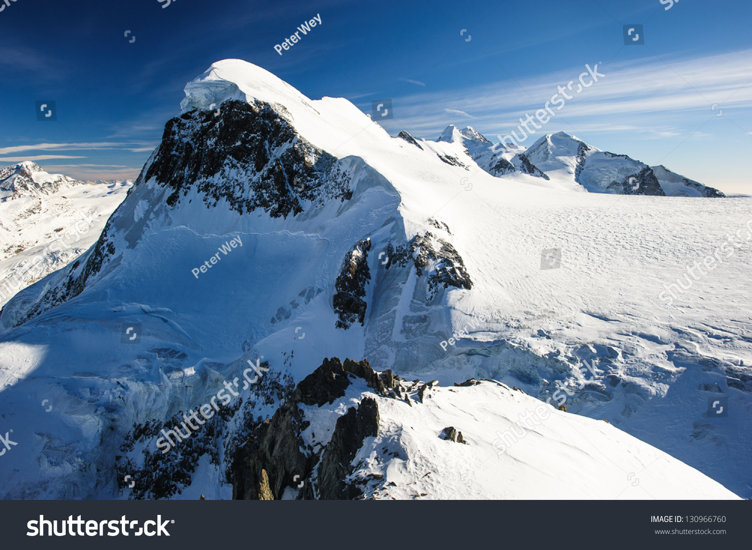 Breithorn Mountain Peak View Kl Matterhorn Stock Photo Edit Now 130966760