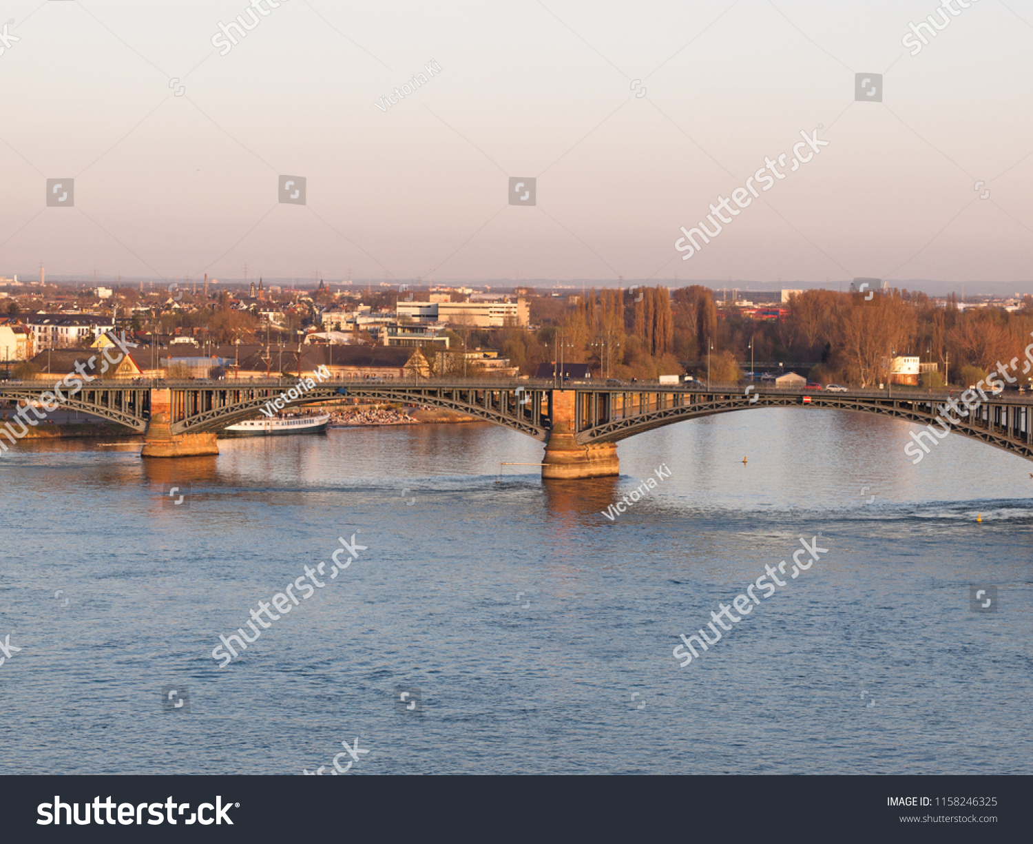 Above Rhein River Between Mainz Wiesbaden Stock Photo Edit Now