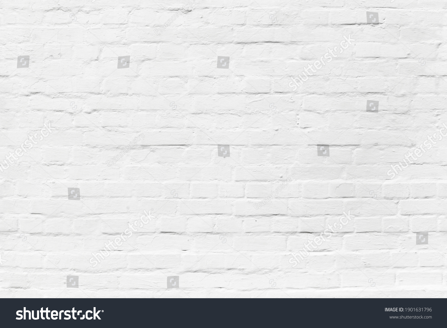 Brick Wall White Plastering Seamless Background Stock Photo 1901631796 ...