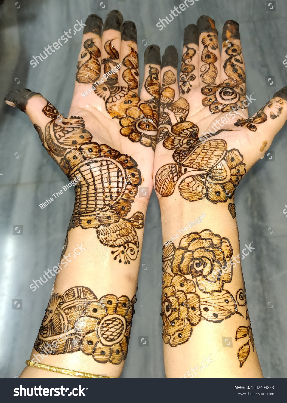 Bridal Mehndi Henna Tattoo On Women Stock Photo Edit Now