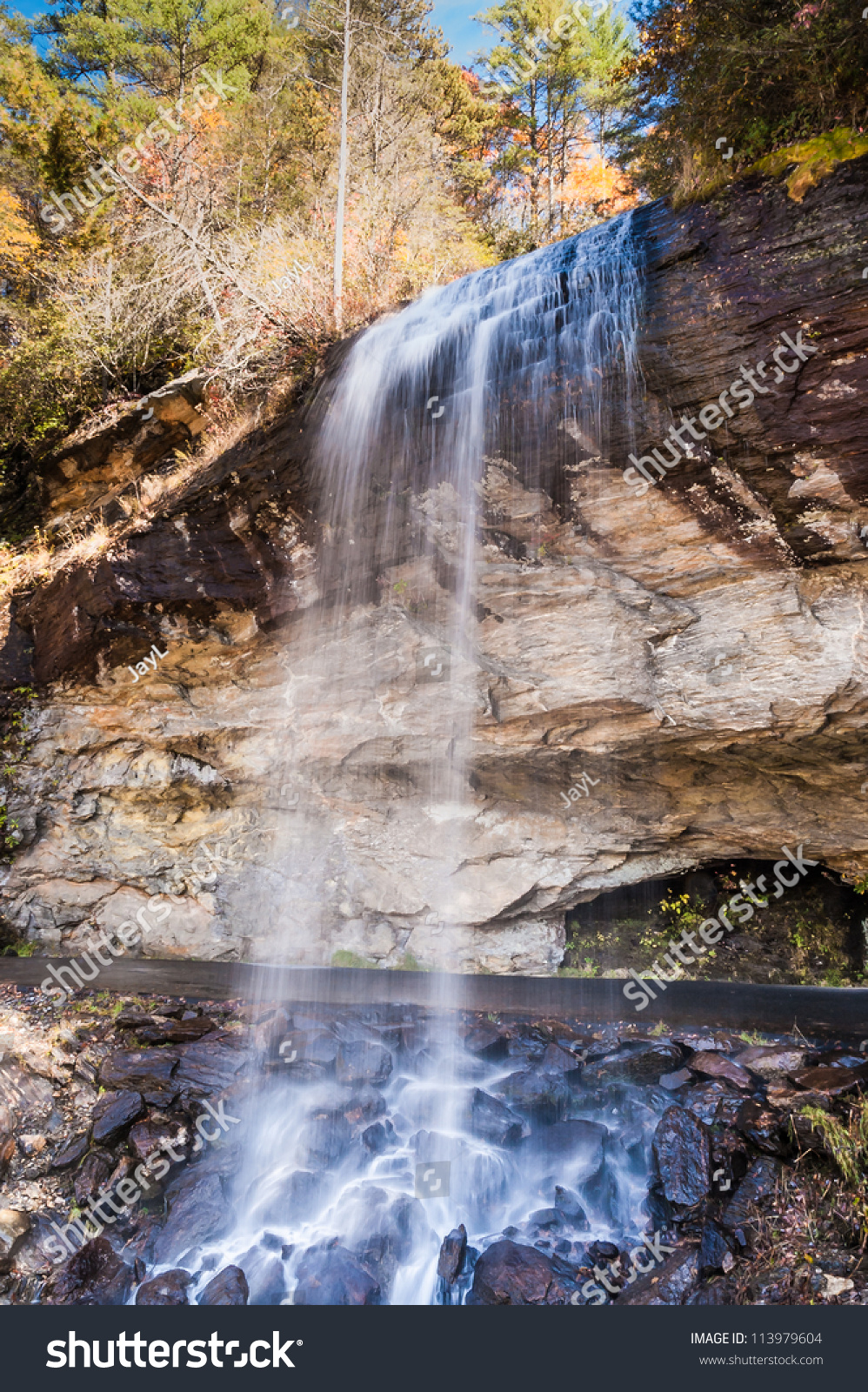 Bridal Veil Falls Autumn Western Nc Stock Photo Edit Now