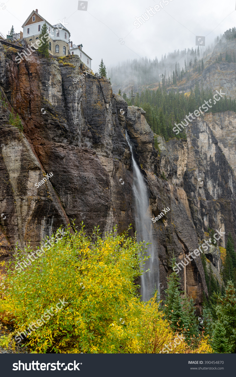 Bridal Veil Falls Telluride Co Vertical Stock Photo Edit Now