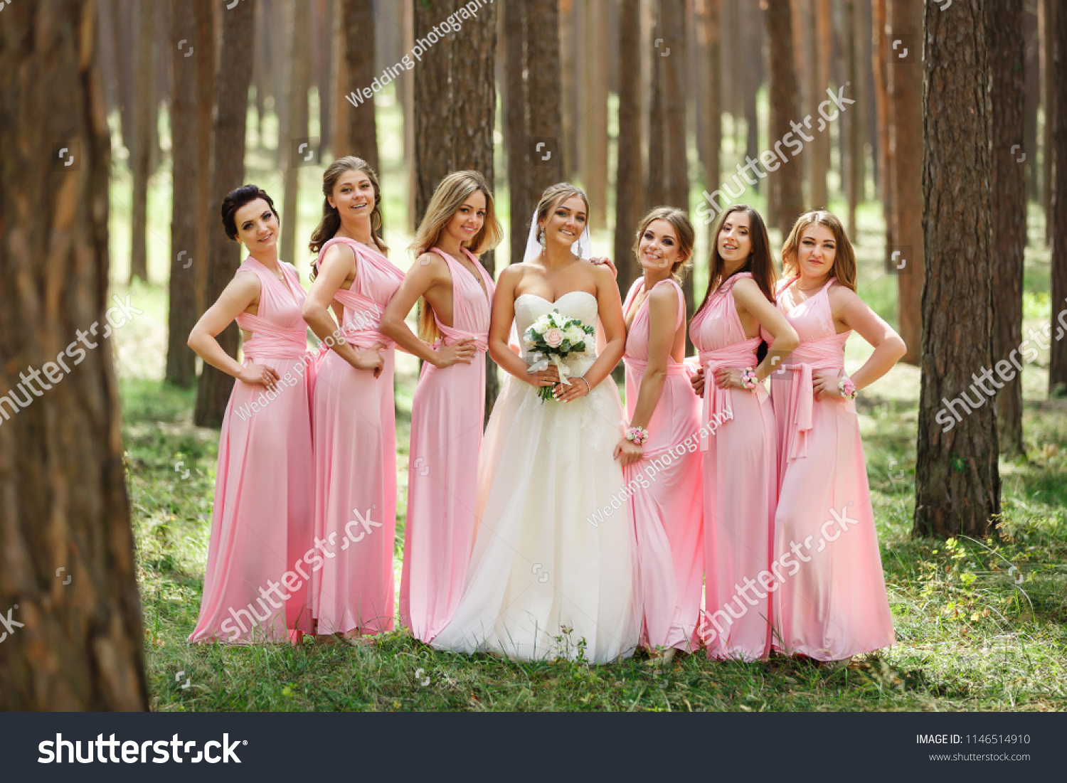 pink gown for wedding party