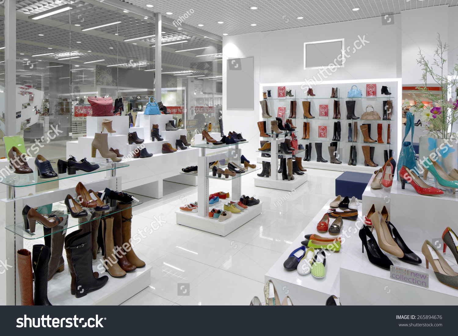 Bright Fashionable Interior Shoe Store Modern Stock Photo (Edit Now ...