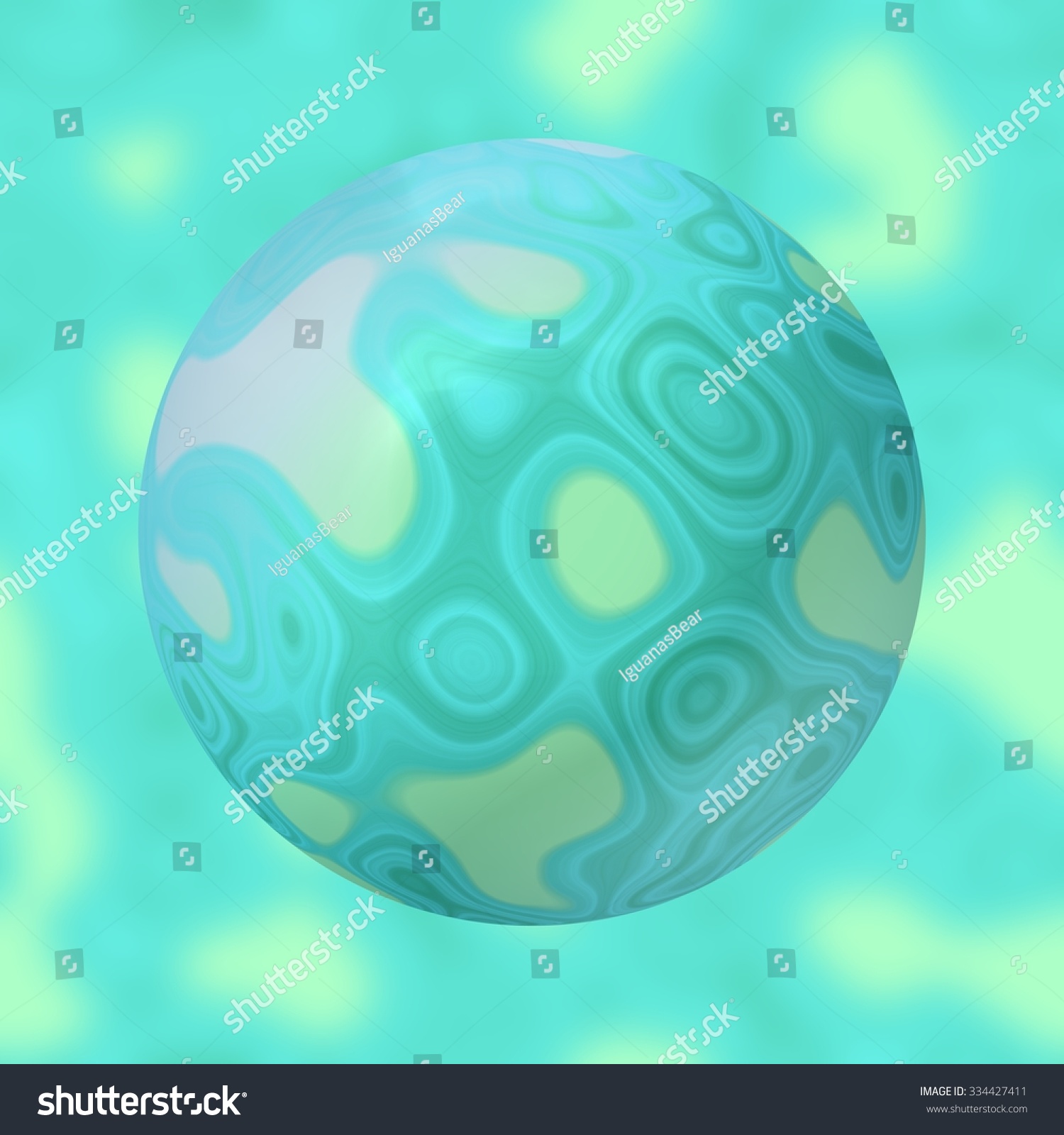 Bright Blue Ball Floating In Blue Space Stock Photo 334427411 ...