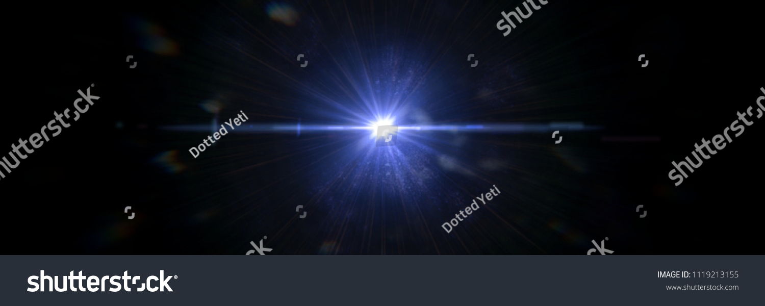 Bright Blue Lens Flare Effect Overlay Shutterstock