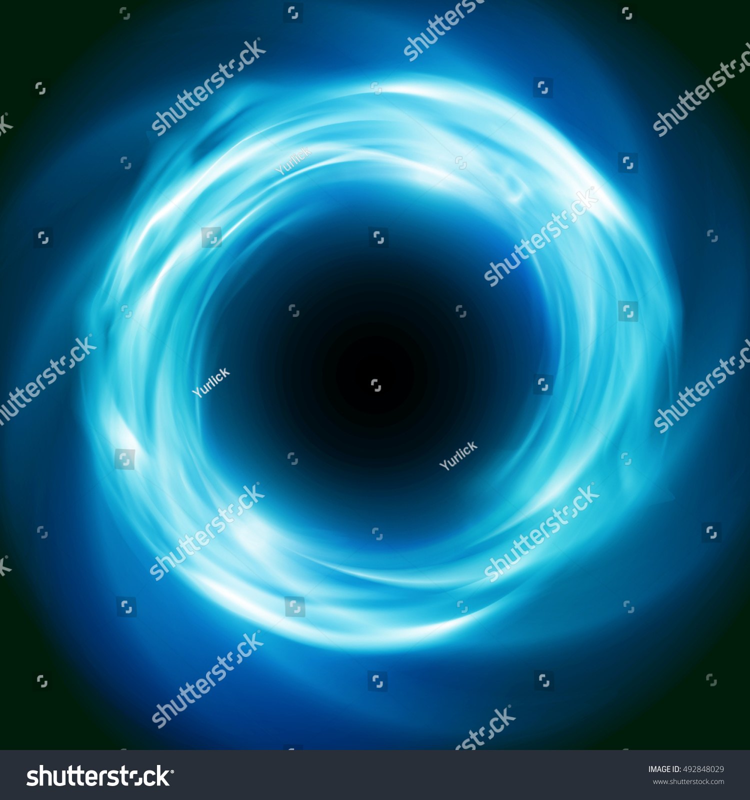 明るい宇宙の背景に青い輝く渦 超新星またはブラックホールを使った抽象的な天文学の壁紙デザイン のイラスト素材
