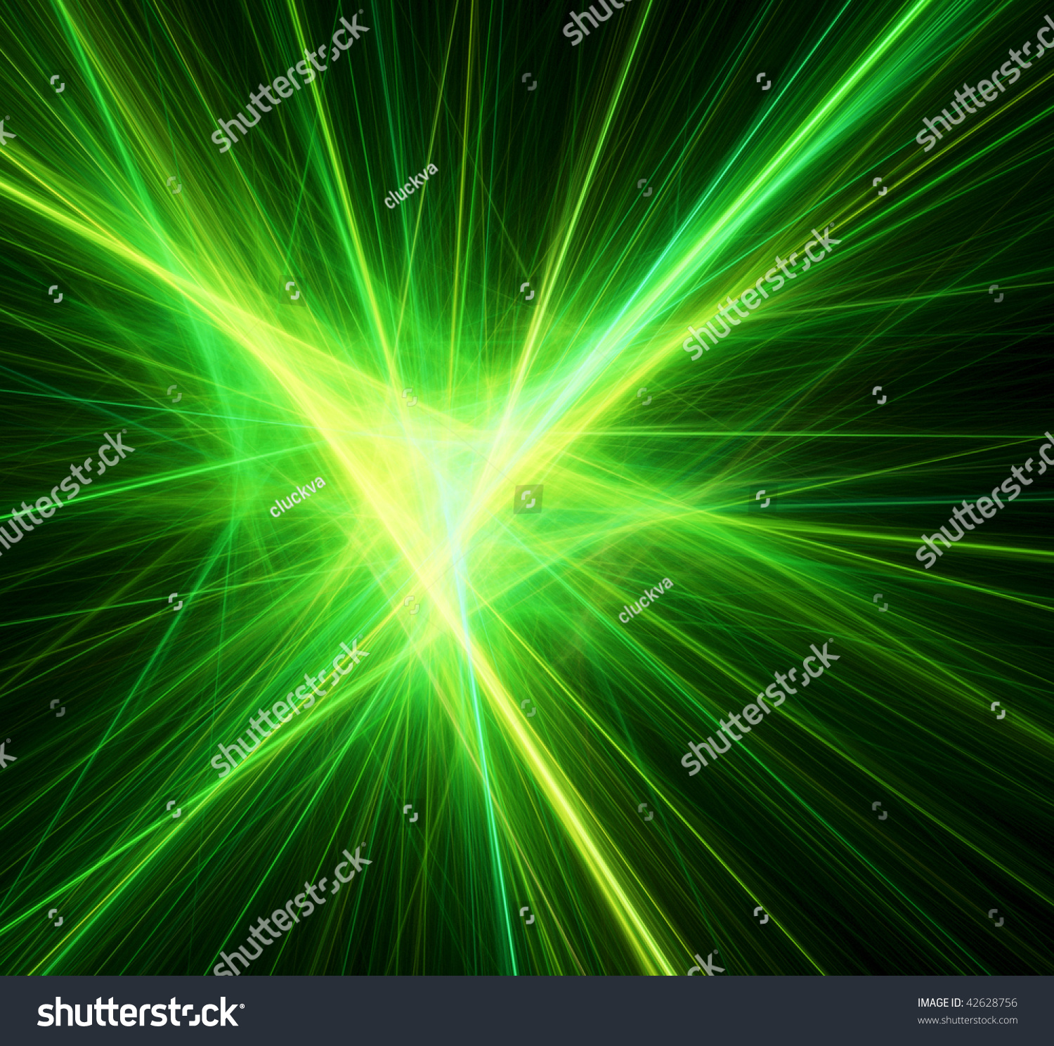 Bright Green Beams Stock Photo 42628756 : Shutterstock