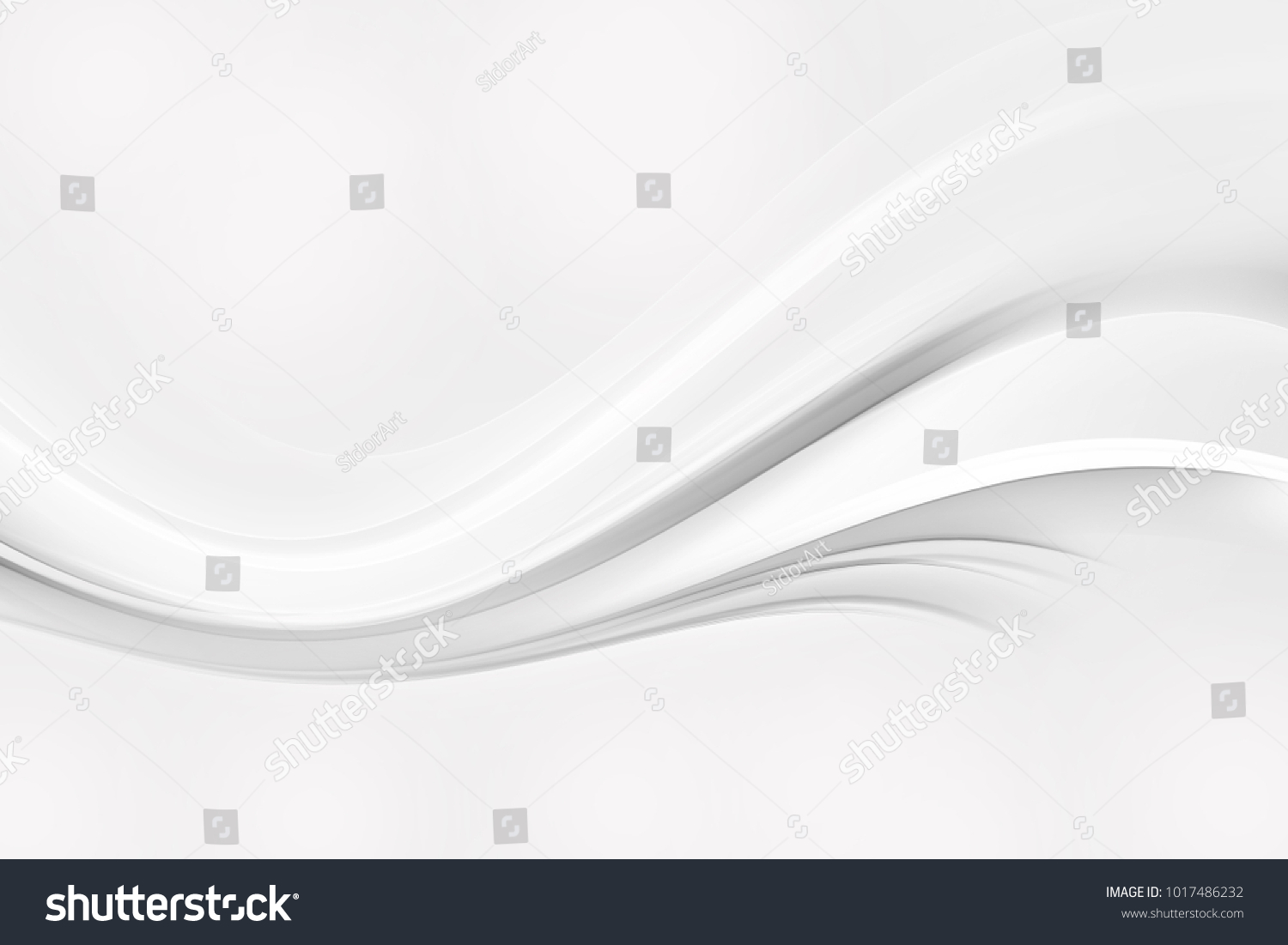 Bright Modern Grey White Flowing Abstract Stock Illustration 1017486232 ...