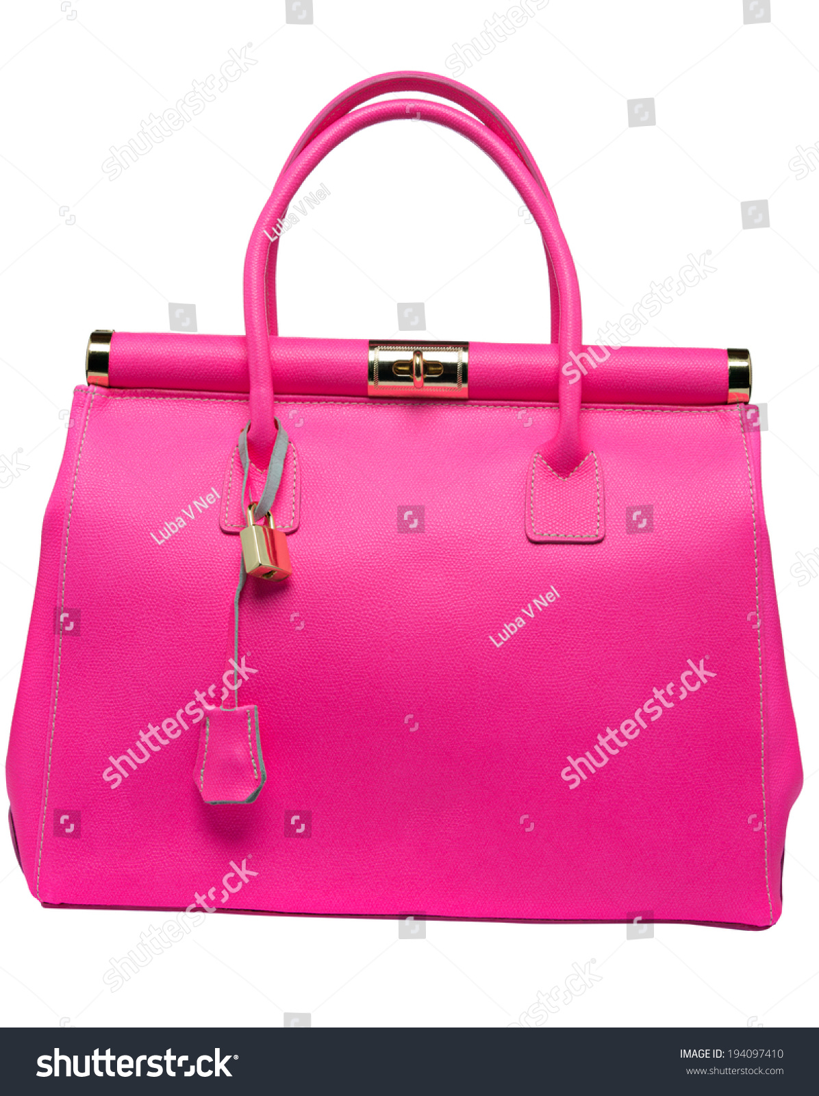 neon pink luggage