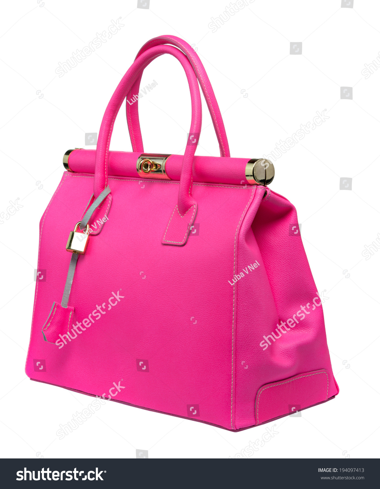 neon pink luggage