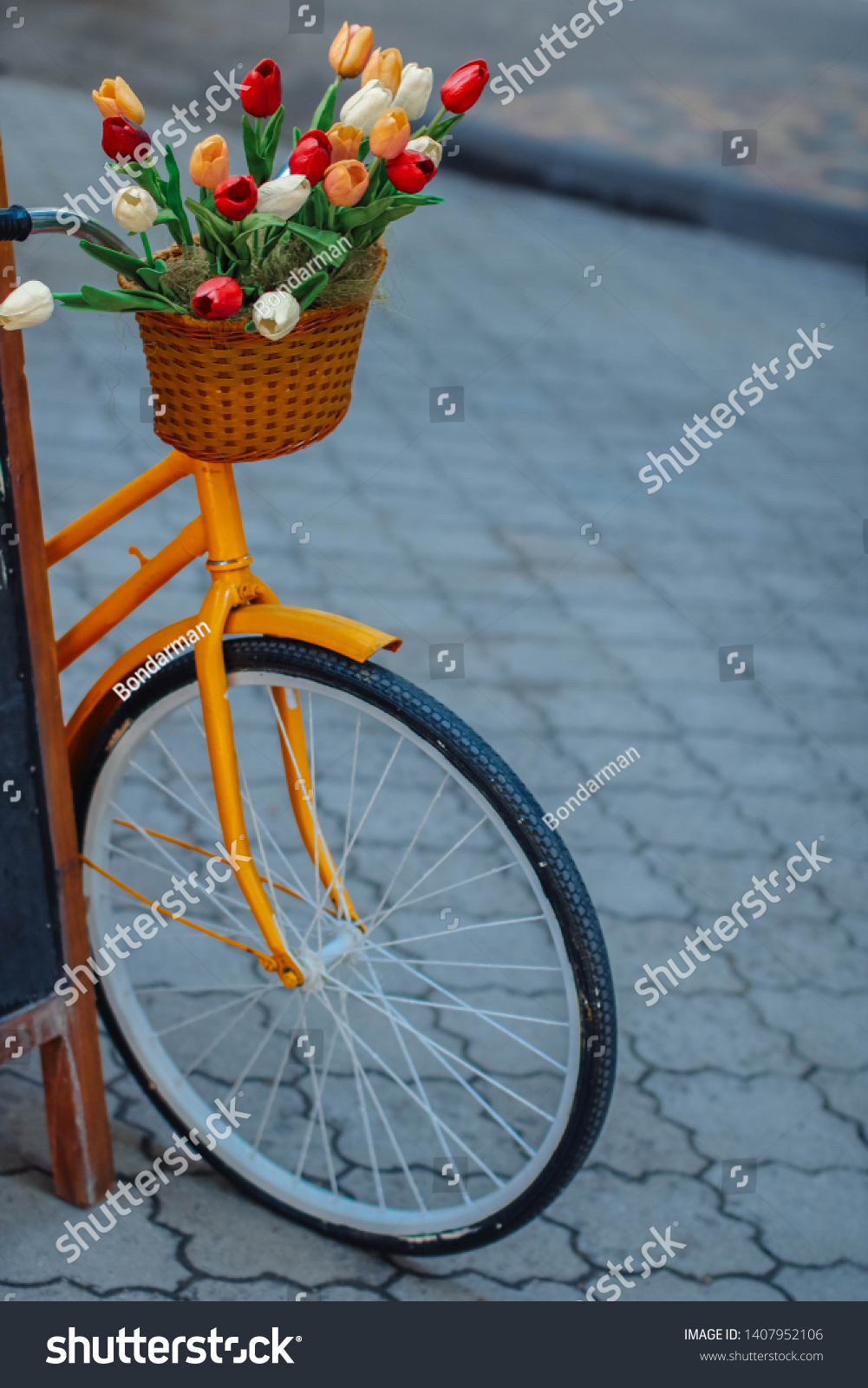 orange bike basket