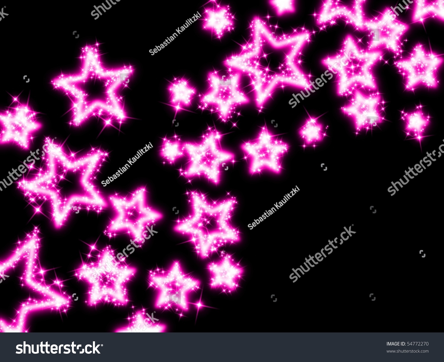 Bright Pink Stars Stock Illustration 54772270 - Shutterstock