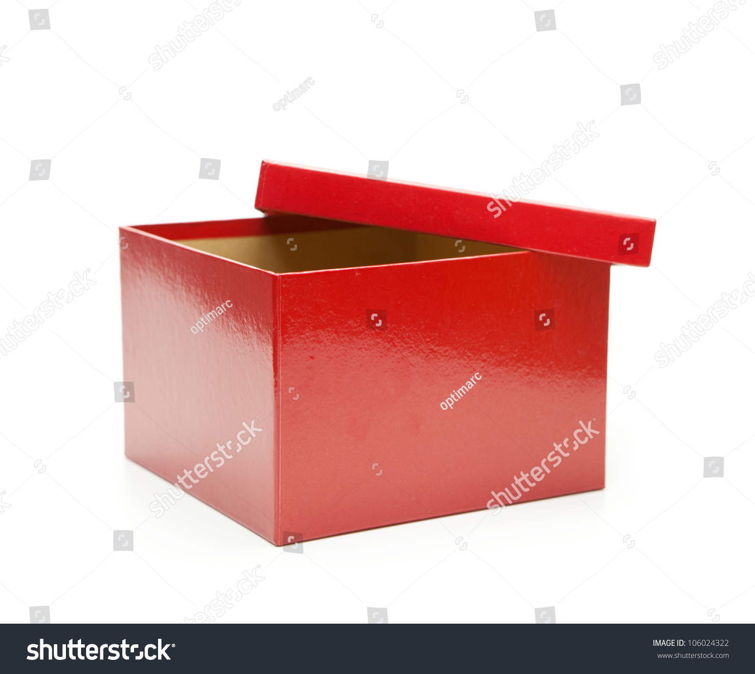 Bright Red Gift Box Lid Half Stock Photo 106024322 Shutterstock