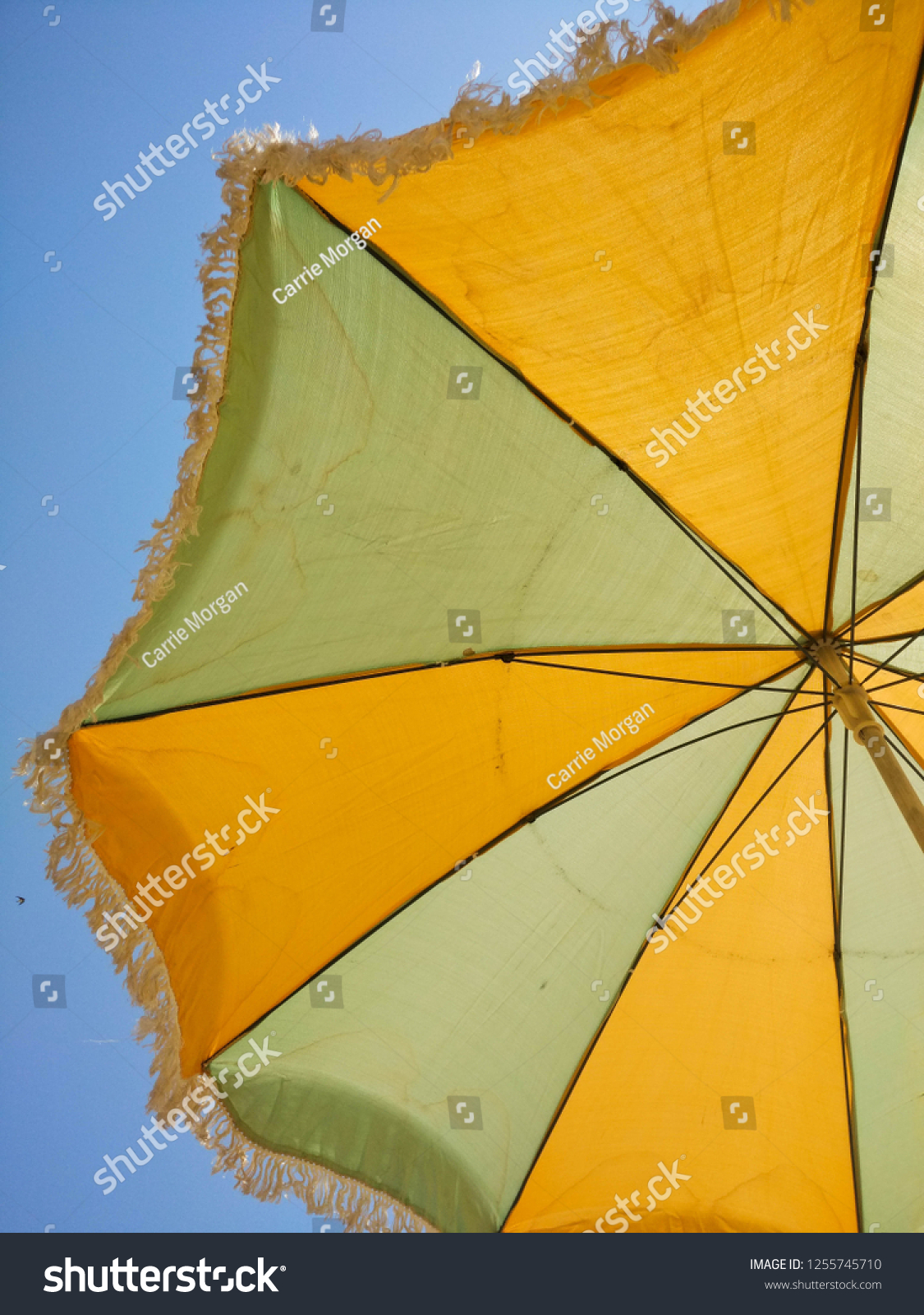 vintage beach umbrella