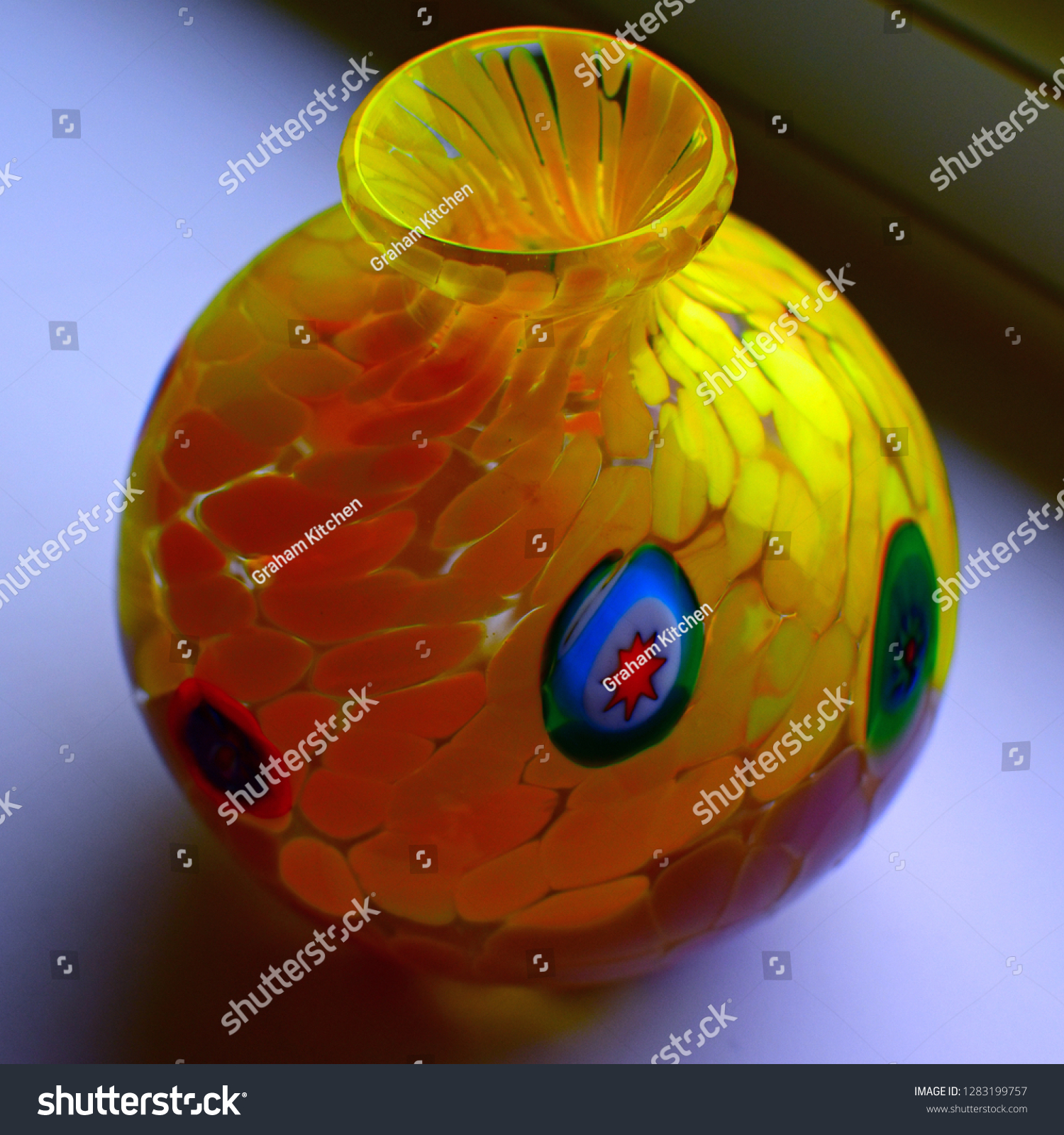Download Bright Yellow Orange Pink Murano Glass Stock Photo Edit Now 1283199757 PSD Mockup Templates