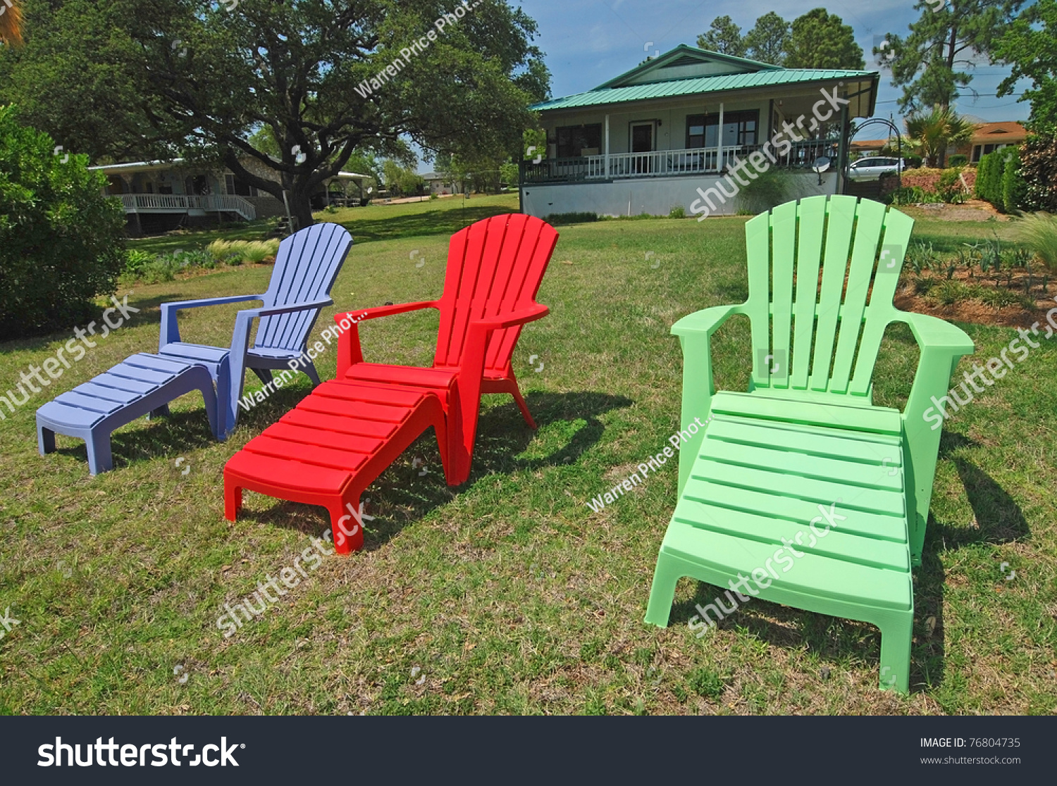 Brightly Colored Lawn Furniture Small Summer Stock Photo Edit Now