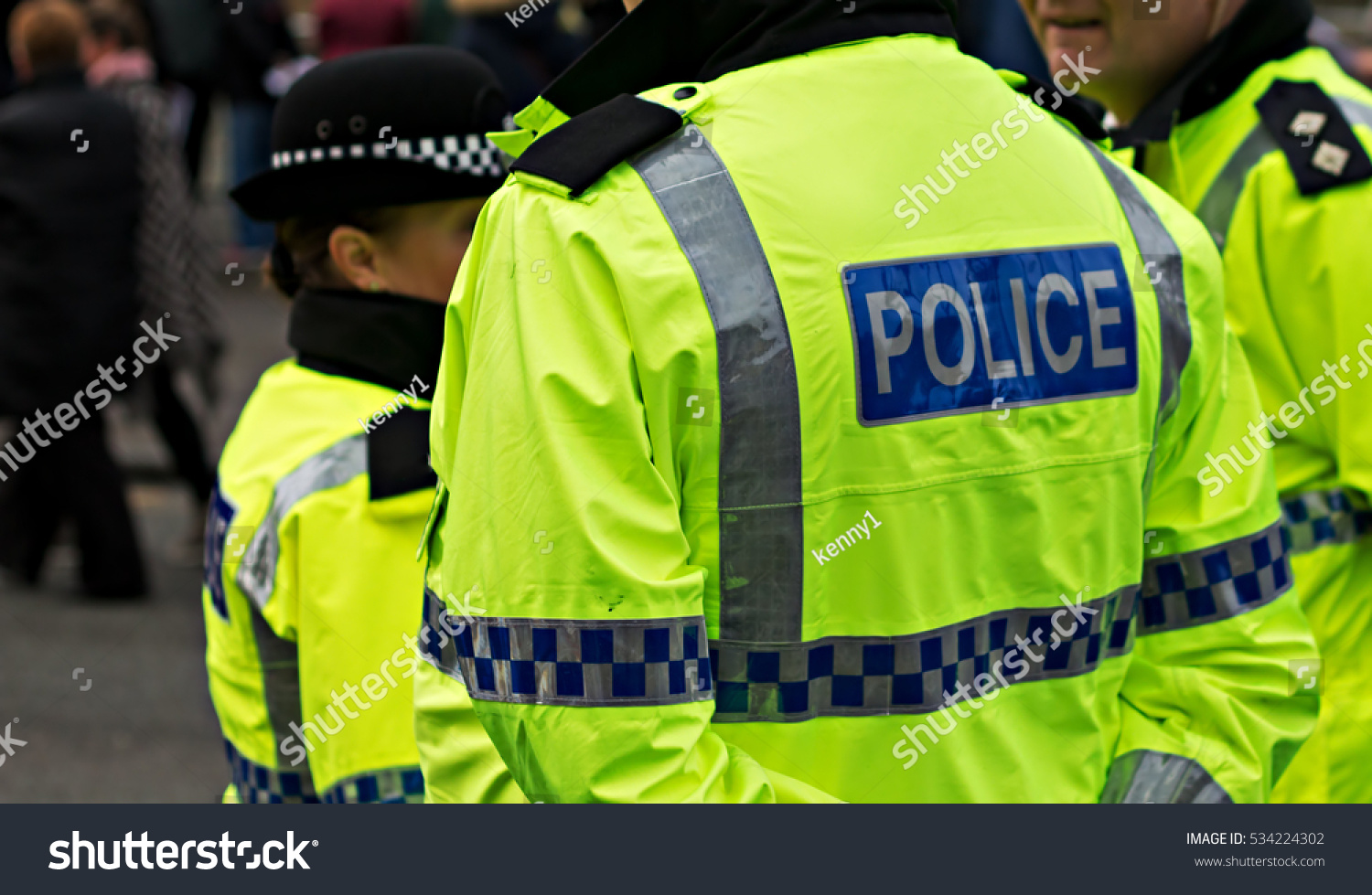 British Police Officers Hivisibility Uniform Stock Photo 534224302 ...