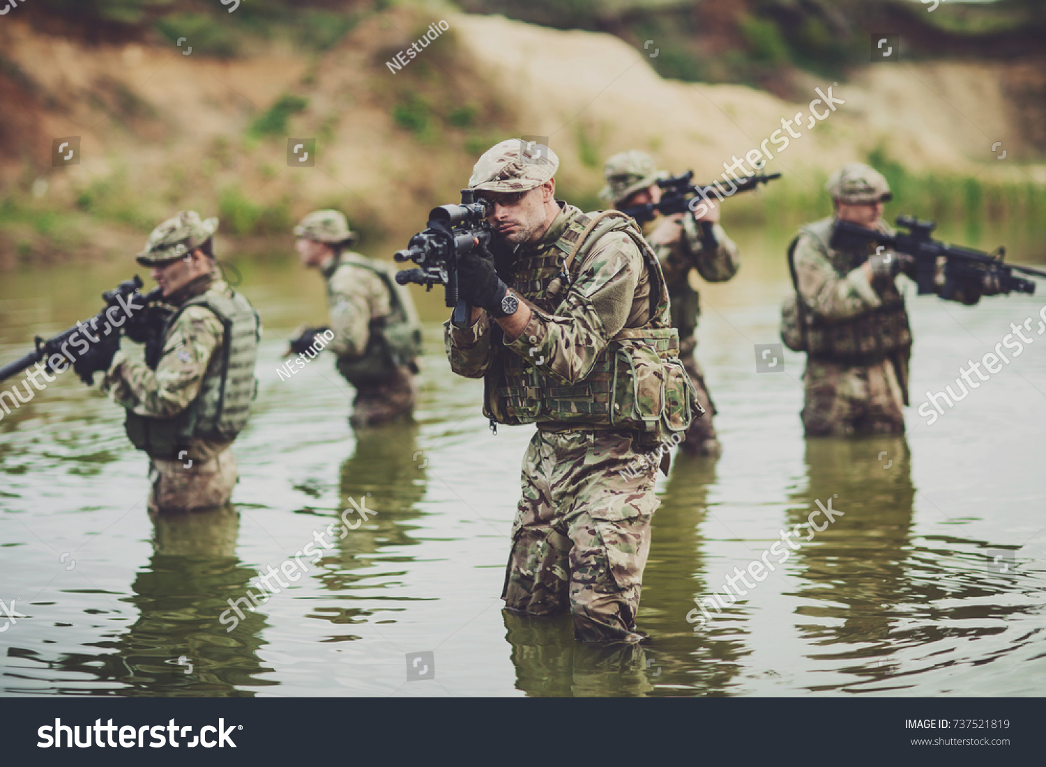 British Special Forces Soldiers Weapon Stock Photo (Edit Now) 737521819