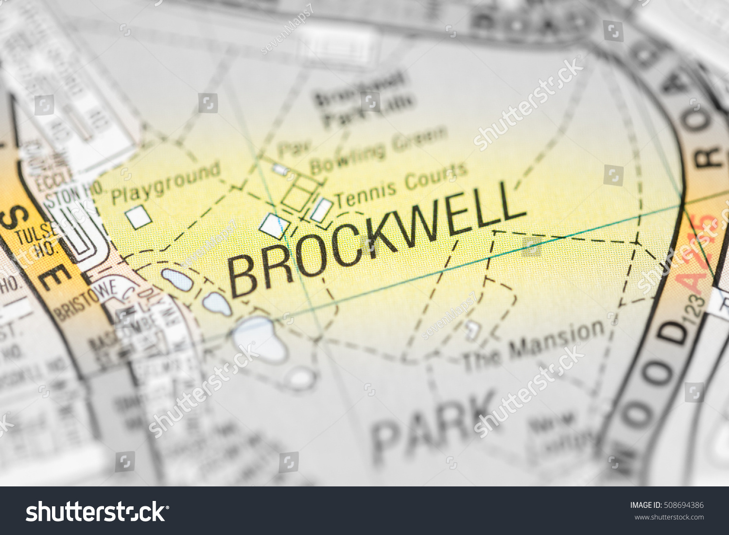 Stock Photo Brockwell London Uk Map 508694386 