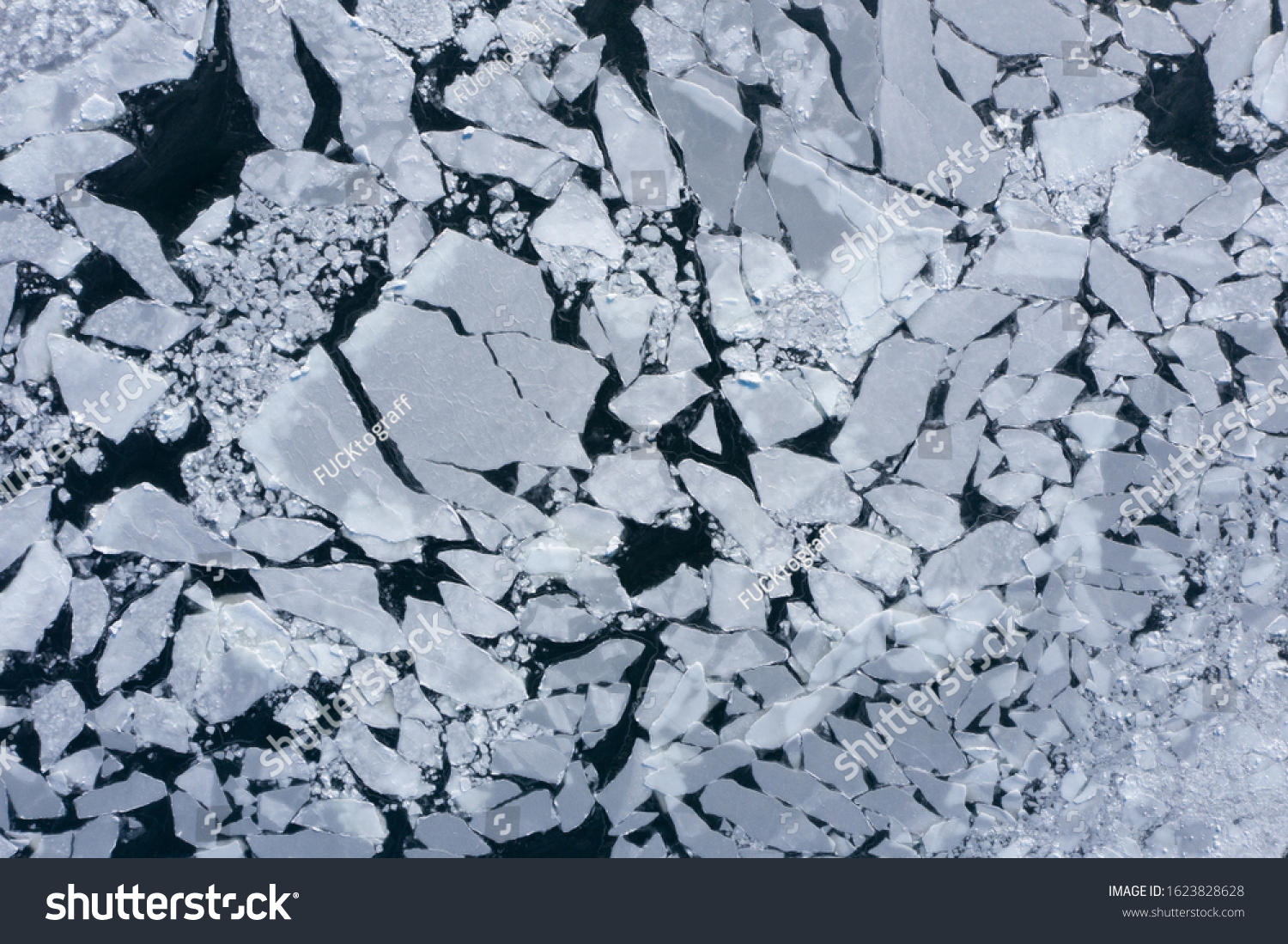 Broken Sea Ice Cracks Ravines Photographed Stock Photo 1623828628 ...