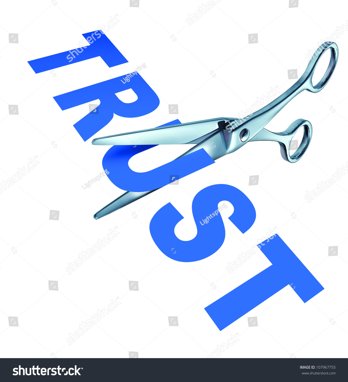 scissors symbol in word