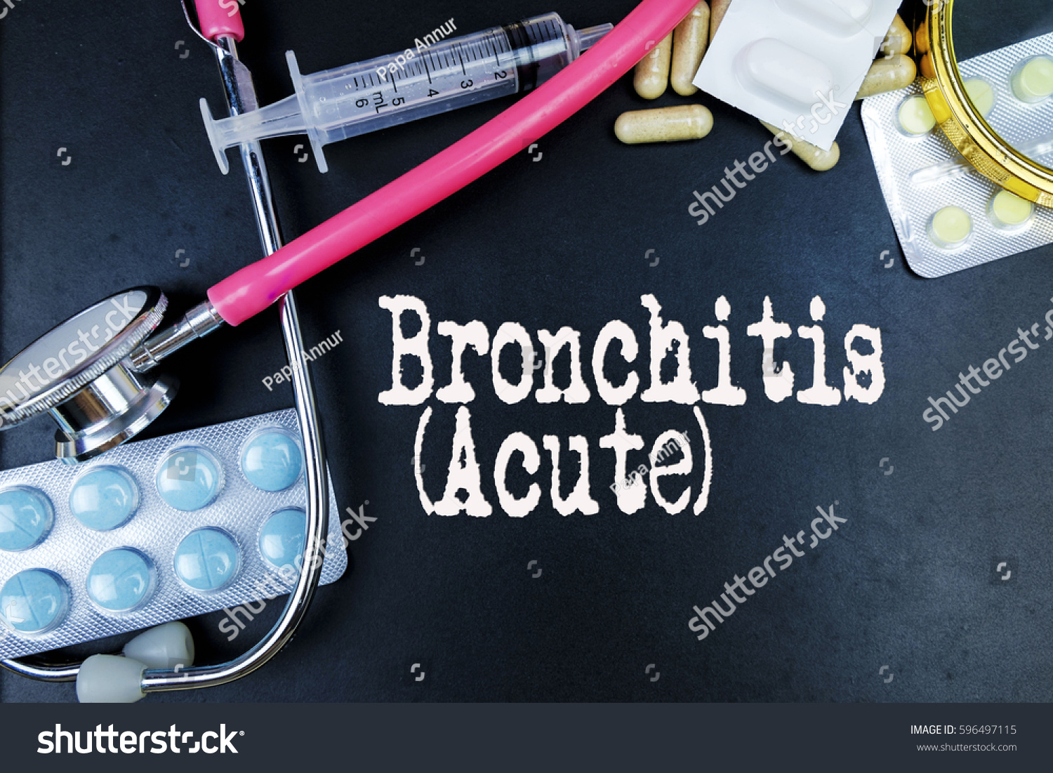 Bronchitis Acute Word Medical Term Word Stock Photo (Edit Now) 596497115