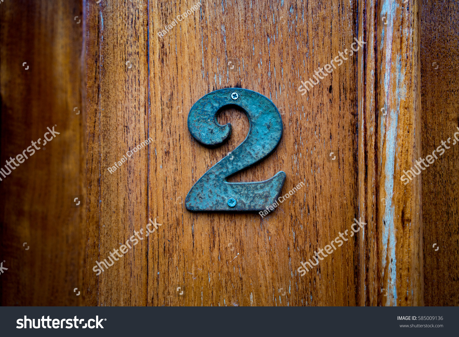 Bronze House Number Two 2 On Stock Photo 585009136 Shutterstock