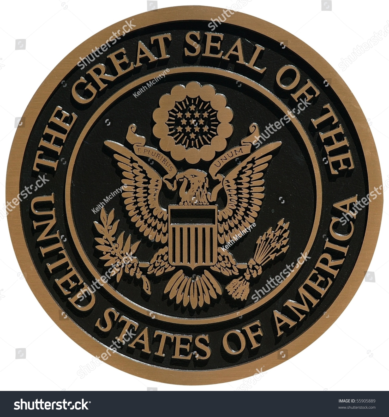 Bronze Plaque The Great Seal Of The United States Stock Photo 55905889 ...