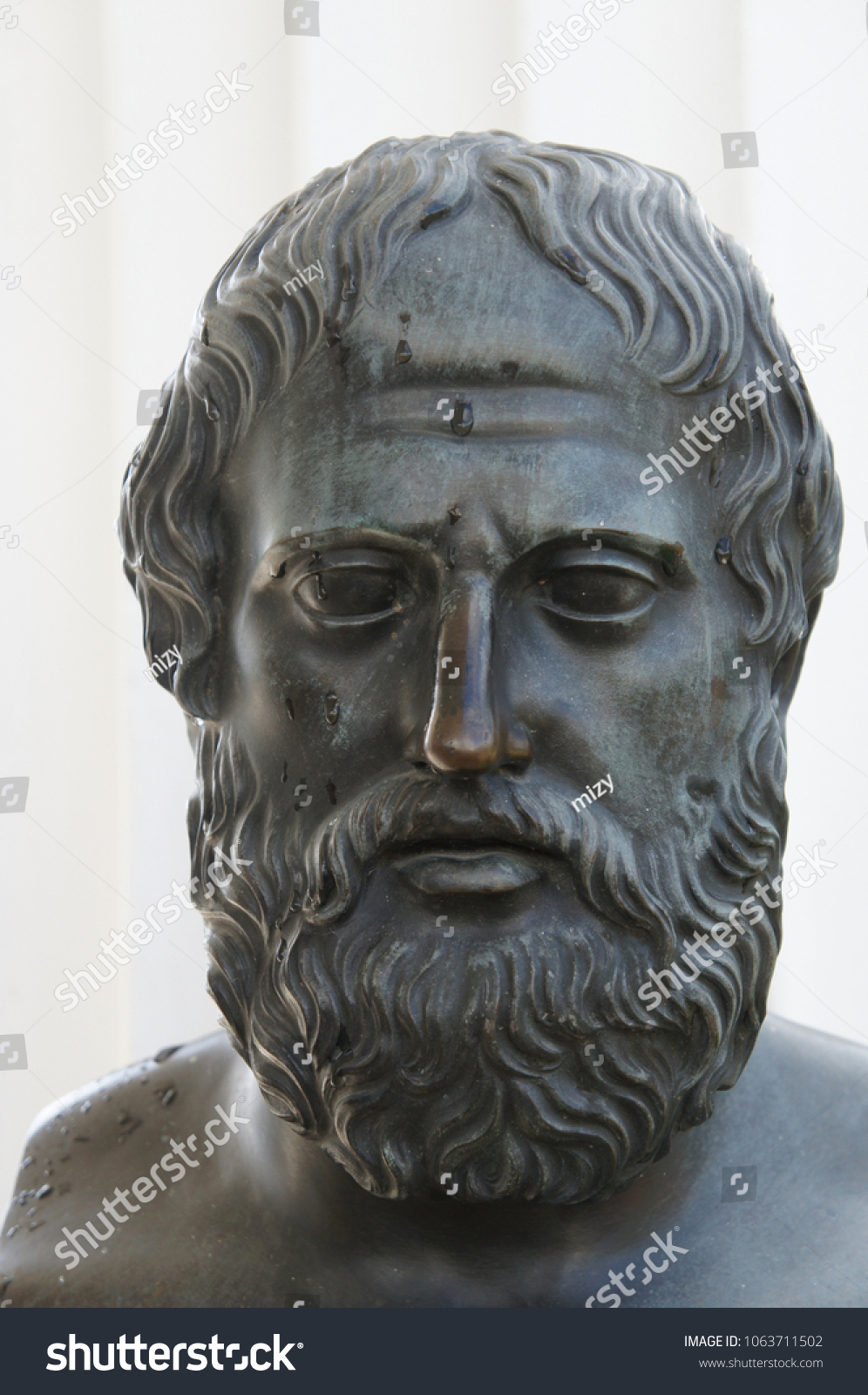 Bronze Statue Head Sophocles Ancient Greece Stock Photo Edit Now 1063711502