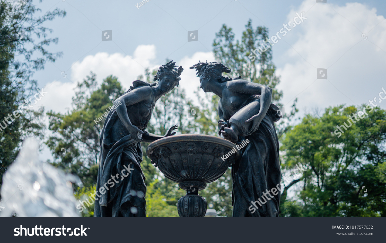 Bronze Statue Two Women Pouring Down Stock Photo 1817577032 | Shutterstock