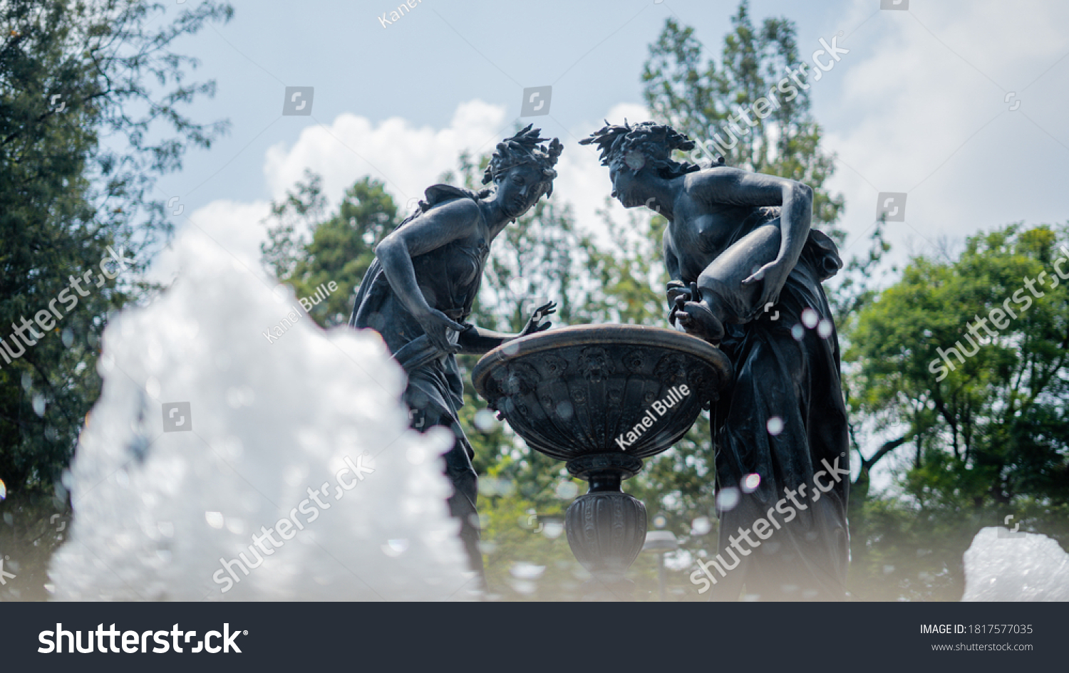 Bronze Statue Two Women Pouring Down Stock Photo 1817577035 | Shutterstock