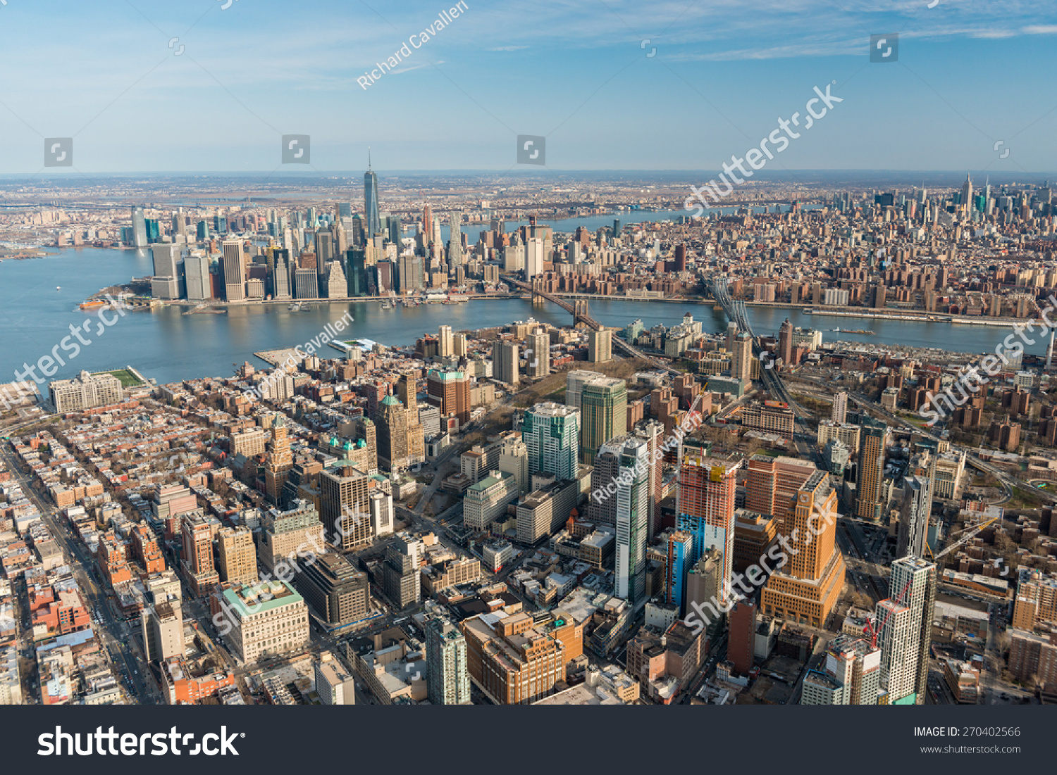 Brooklyn,Ny - April 5:Aerial View Of Brooklyn With Downtown Manhattan ...