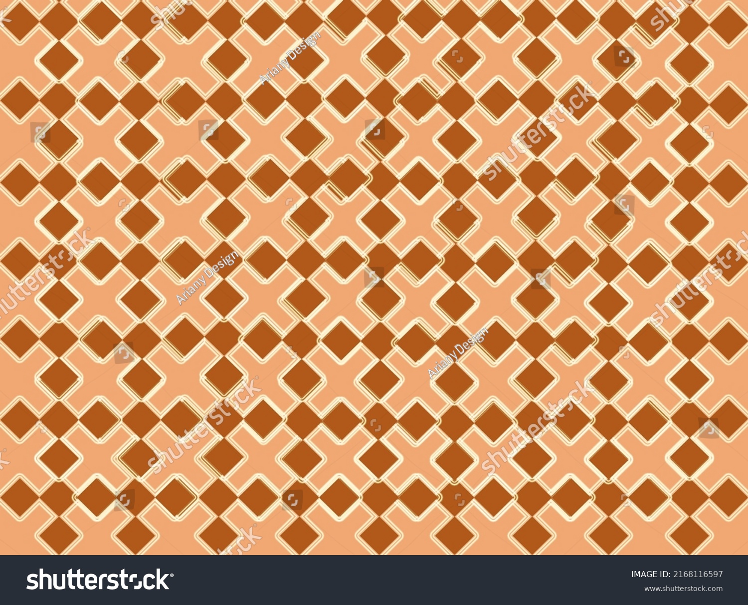 Brown Art Illustraton Wallpaper Pattern Stock Illustration 2168116597 ...