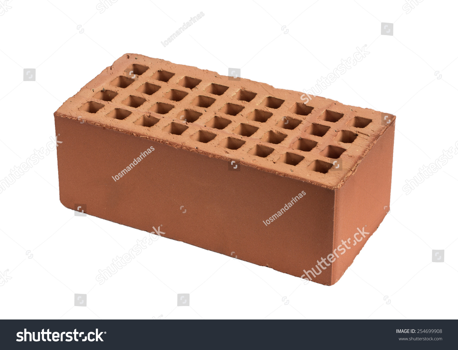 Brown Hollow Facing Thickened Ceramic Brick Stock Photo 254699908 ...