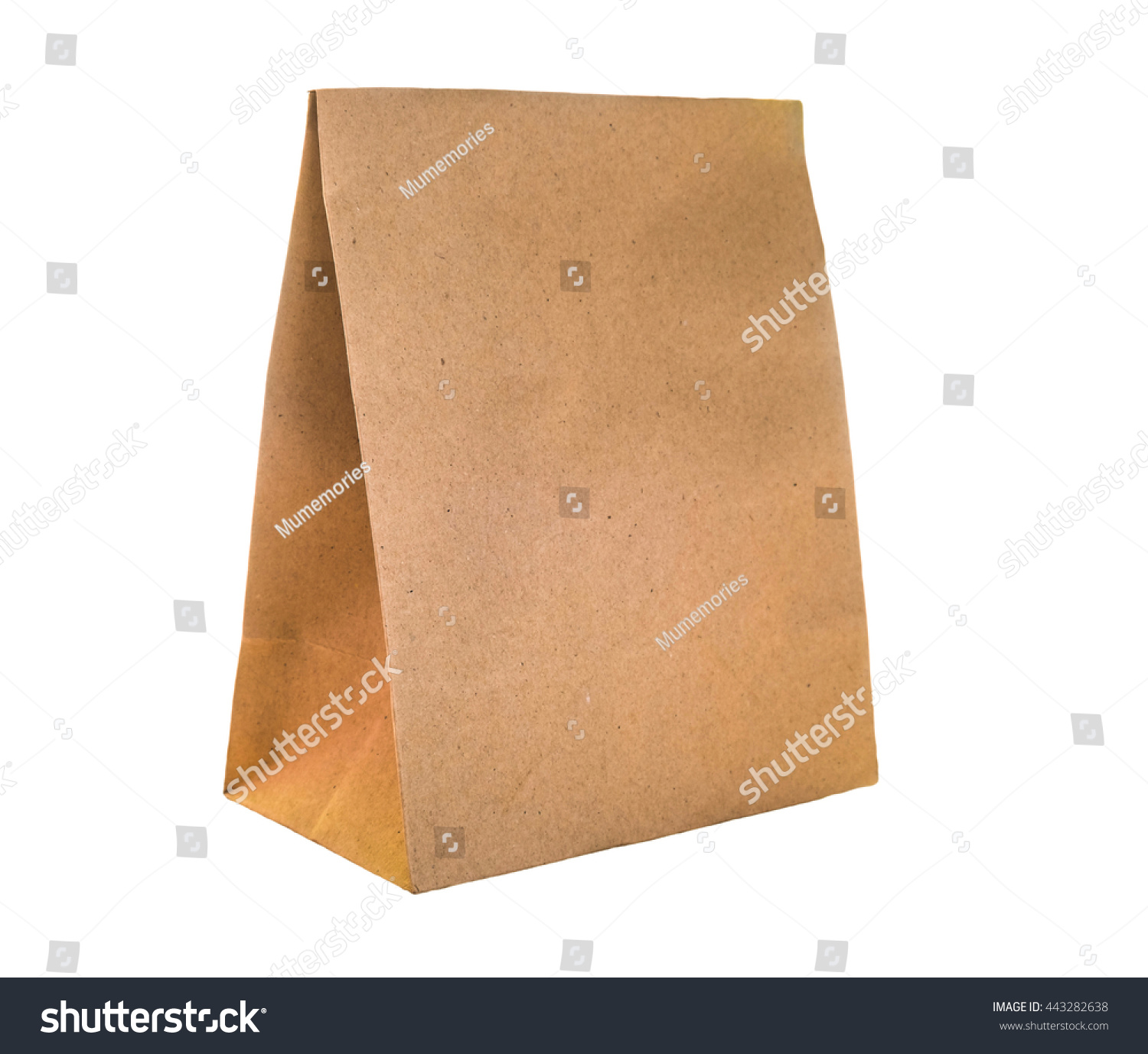 Brown Paper Bag Packaging For Environment Isolated Stock Photo Shutterstock