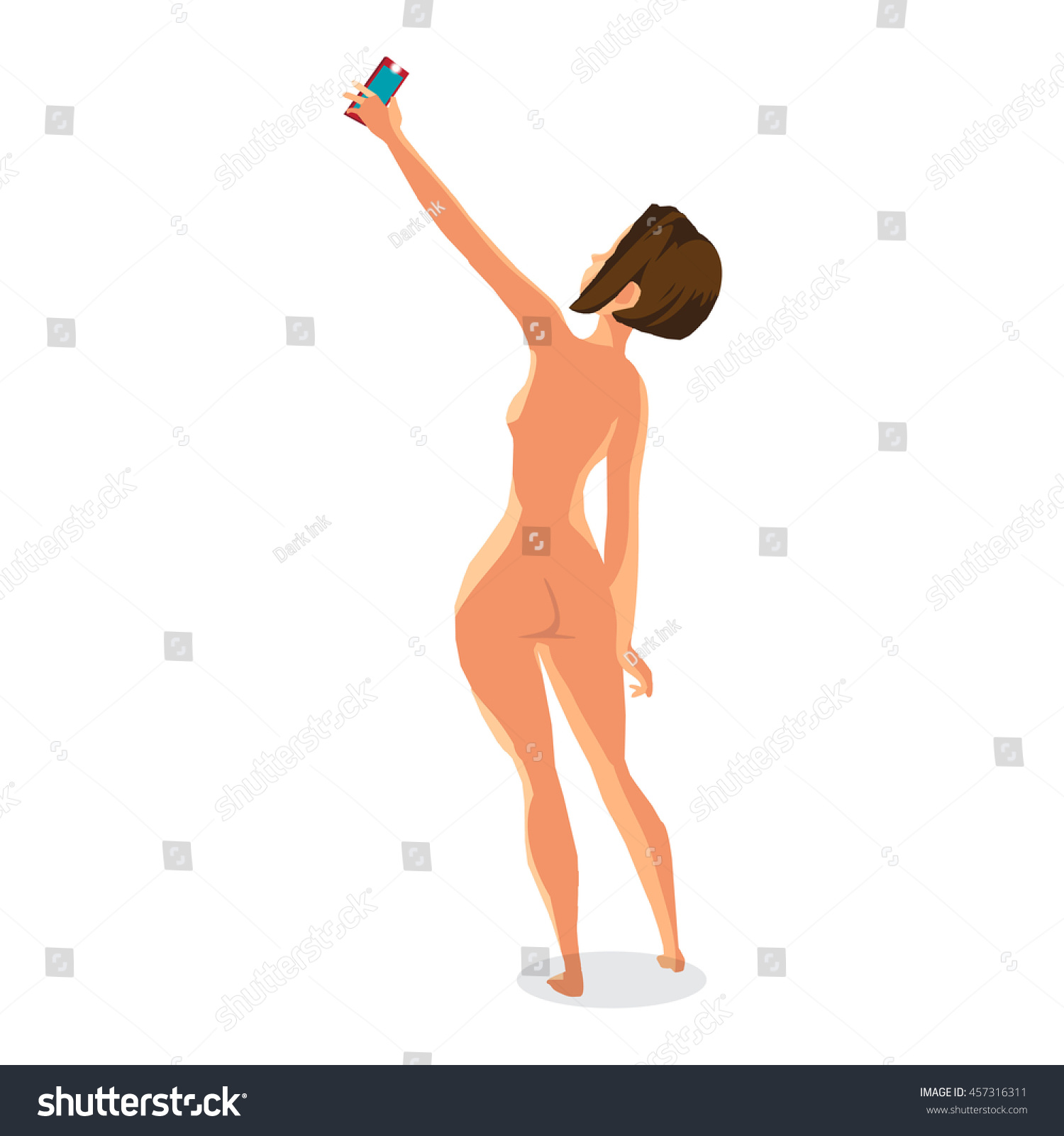 Nudist selfie
