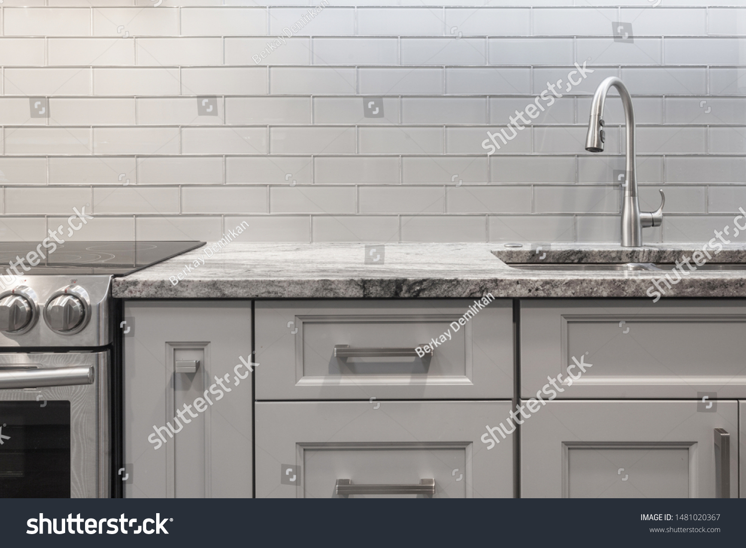 Brushed Nickel Faucet Stainless Steel Sink Stock Photo Edit Now