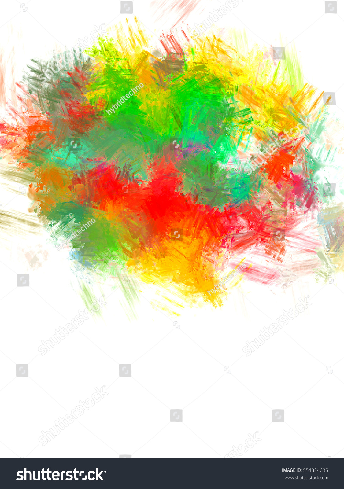 Brushed Painted Abstract Background Brush Strokes Stock Illustration