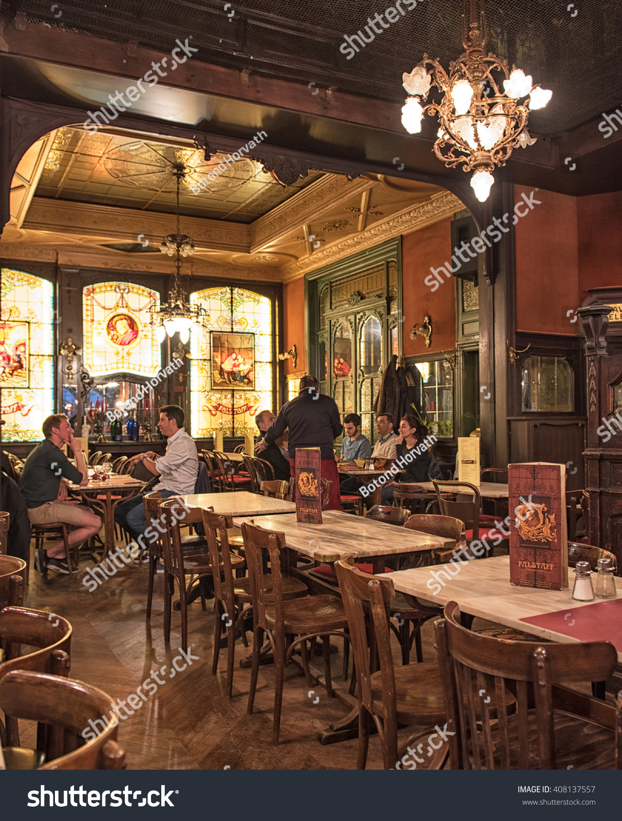 444 Belgian Beer Cafe Images Stock Photos Vectors Shutterstock   Stock Photo Brussels Belgium April Typical Art Deco Style Bar In Brussels Near To Grand Place 408137557 