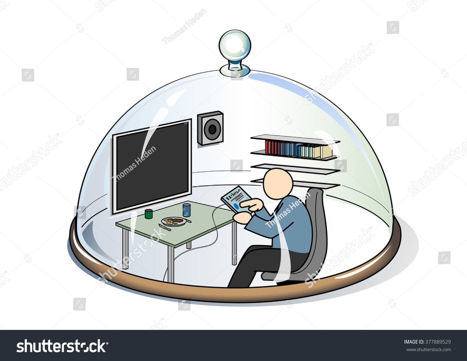 Bubble Life Unaware Rest World Stock Illustration