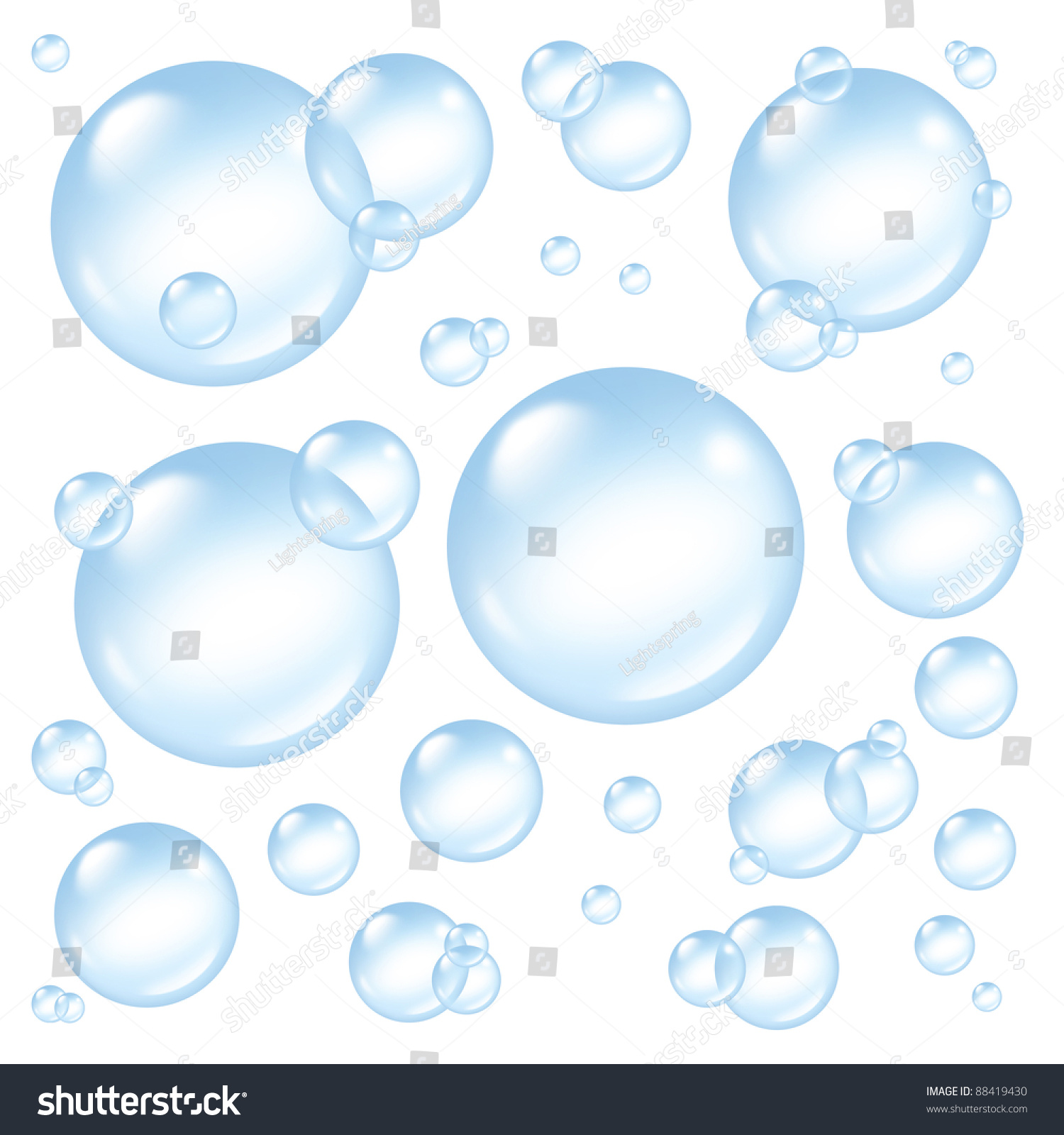 Bubbles And Transparent Soap Sud Bubble Composition With A Soap Suds In ...