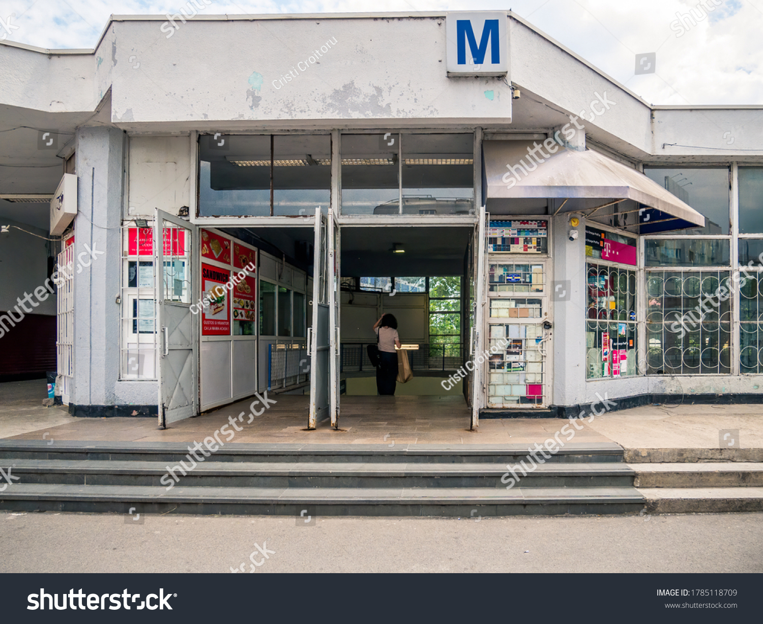 470 Metro Bucharest Images Stock Photos Vectors Shutterstock   Stock Photo Bucharest Romania Entrance To Aurel Vlaicu Metro Station In Bucharest Romania 1785118709 