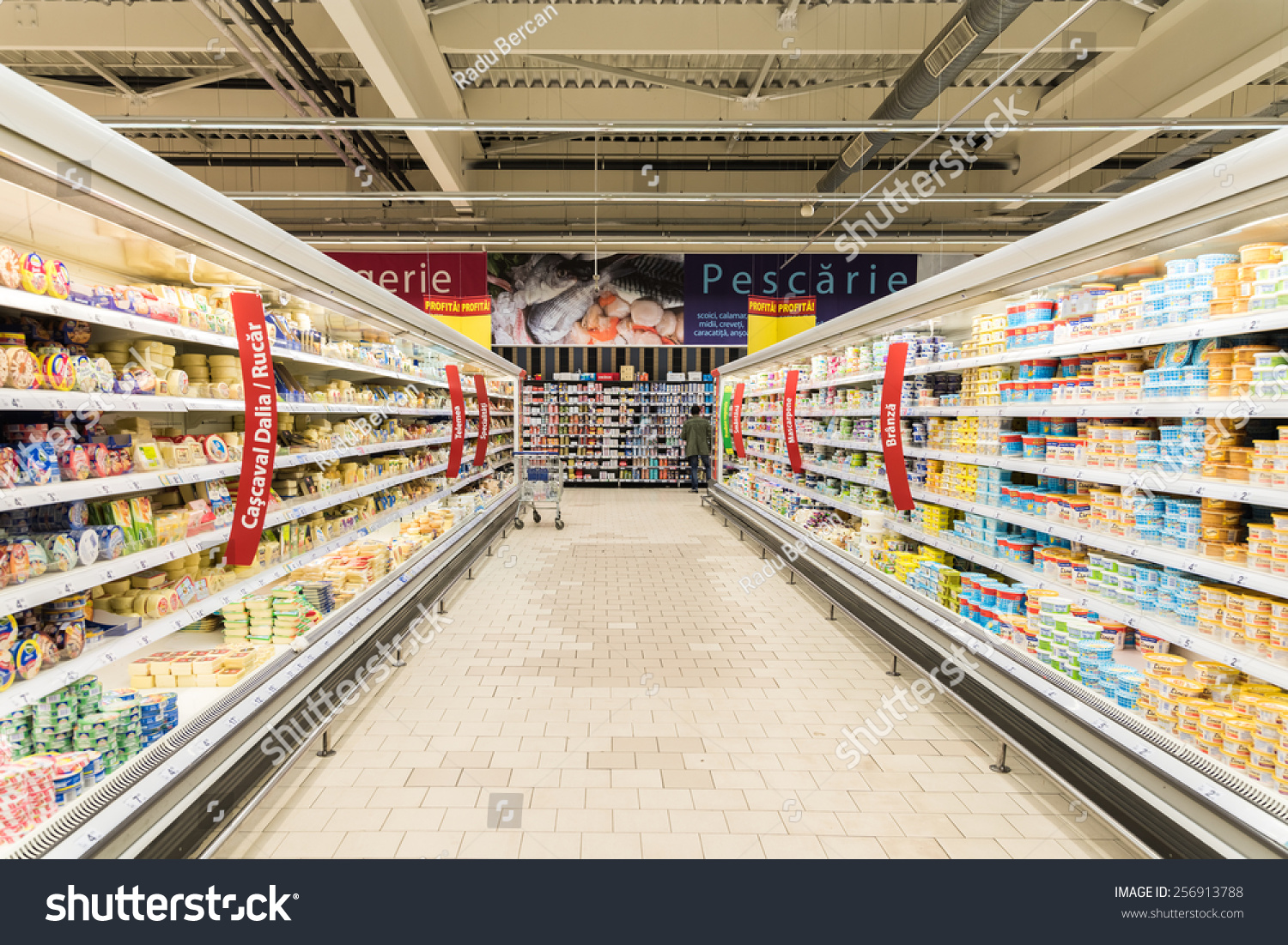 Bucharest, Romania - February 25, 2015: Supermarket Food In ...